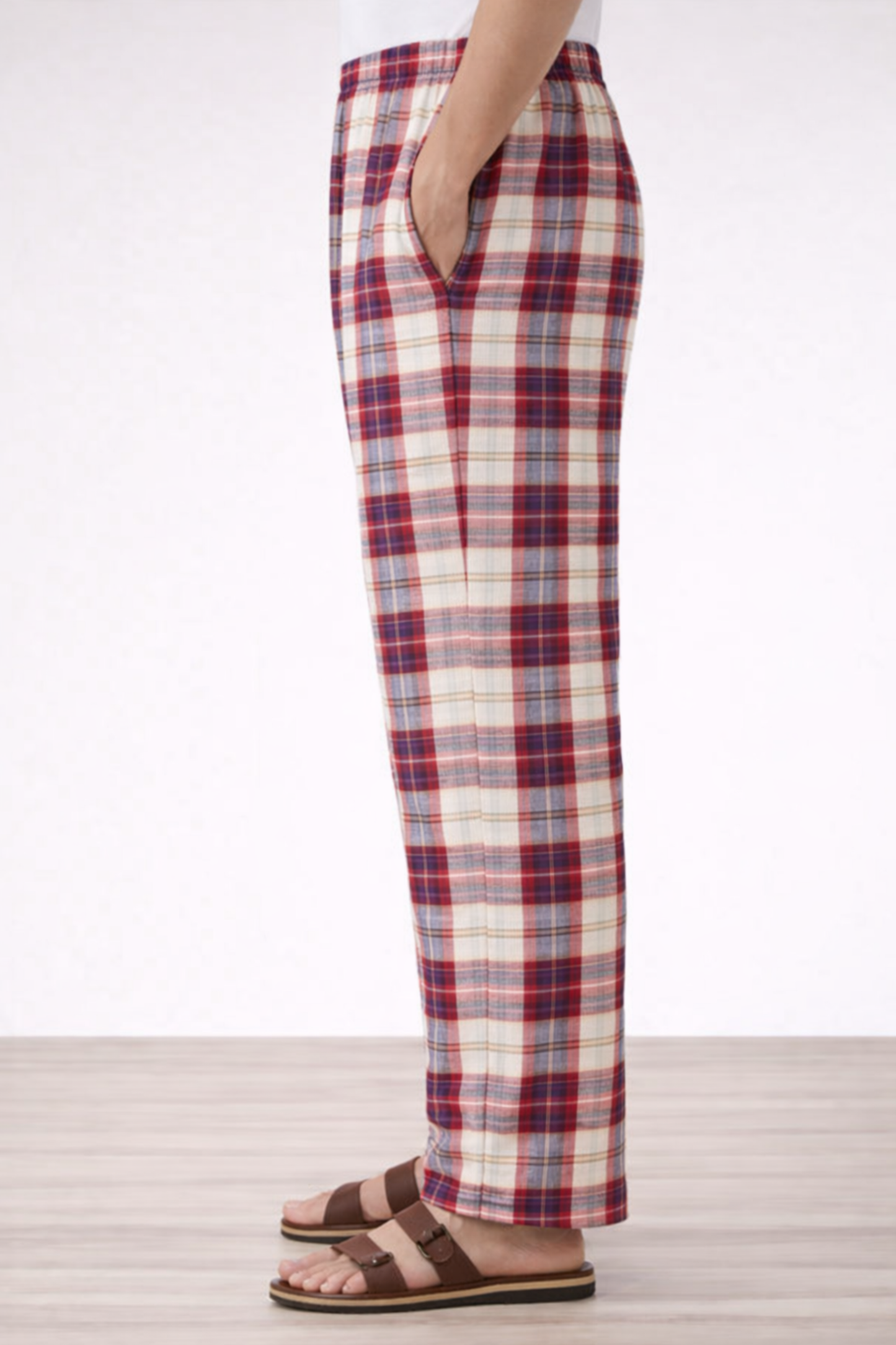 Rusty Red Checked Cotton Pajama