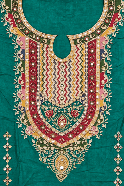 Saba Karachi Muslin Suit With Aari Work