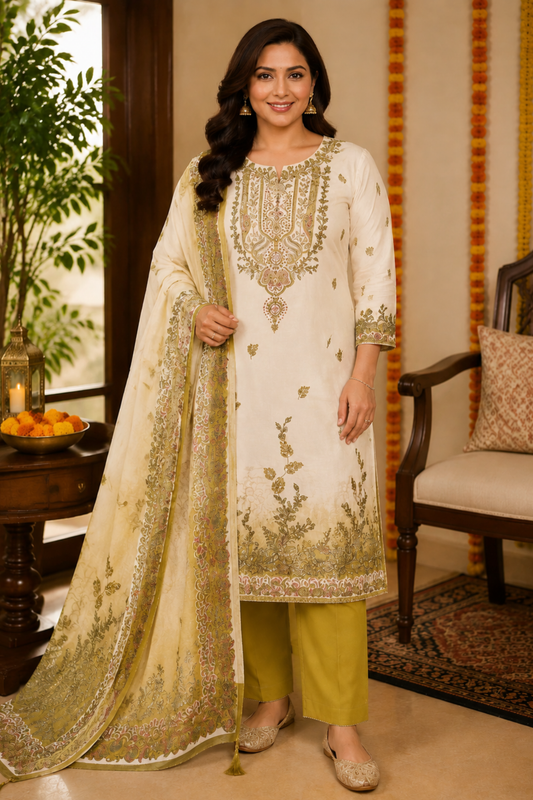 Sabaah Ombré Muslin with Aari Work