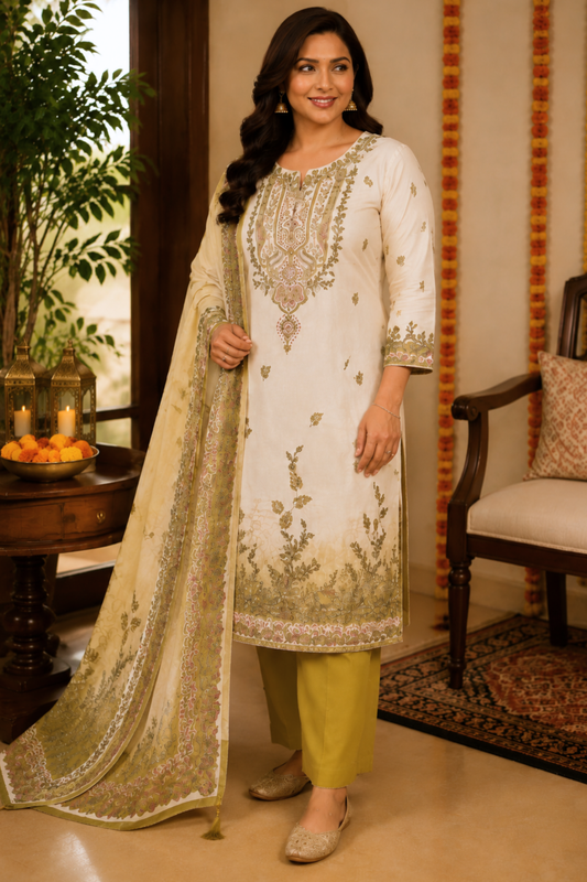 Sabaah Ombré Muslin with Aari Work