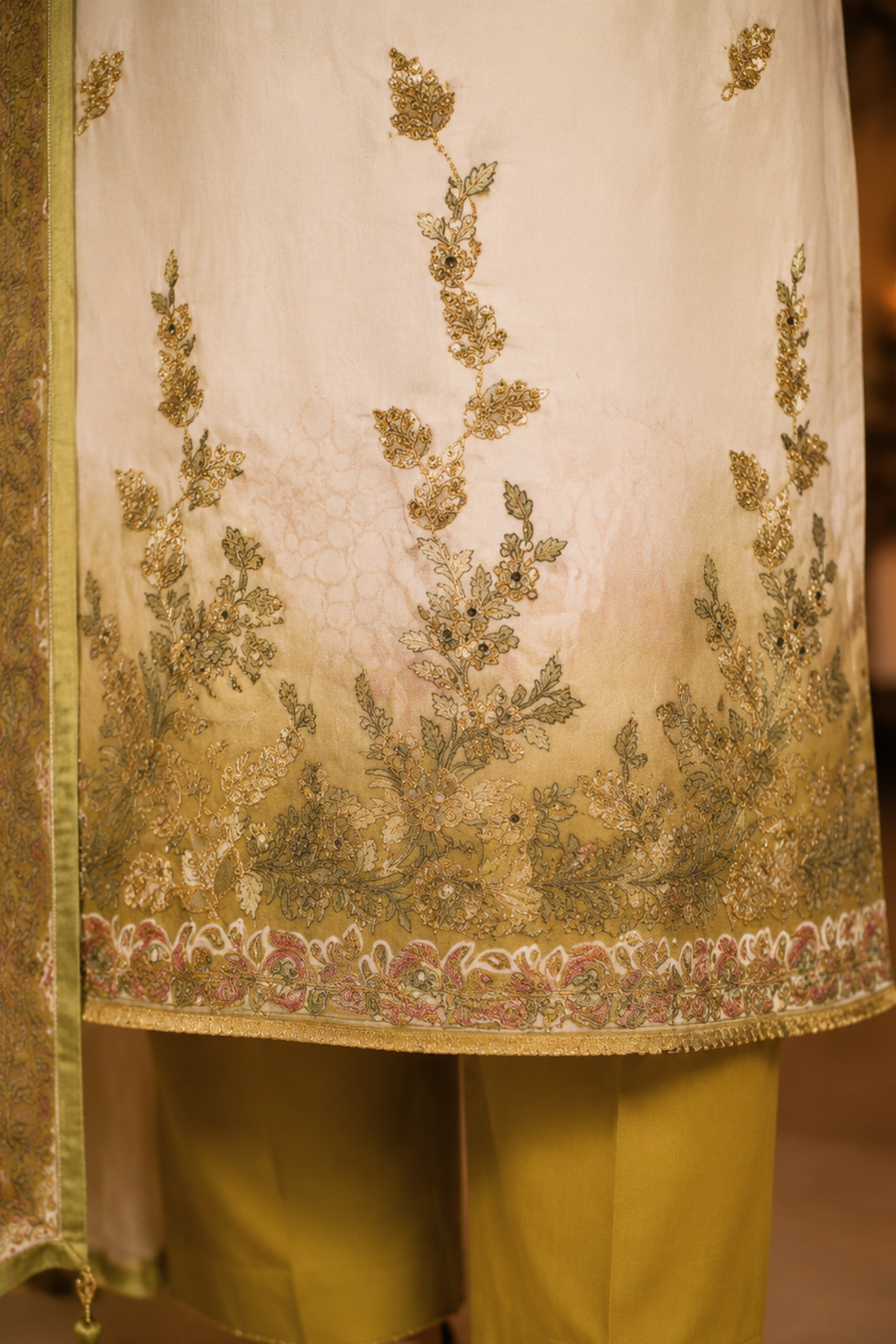 Sabaah Ombré Muslin with Aari Work