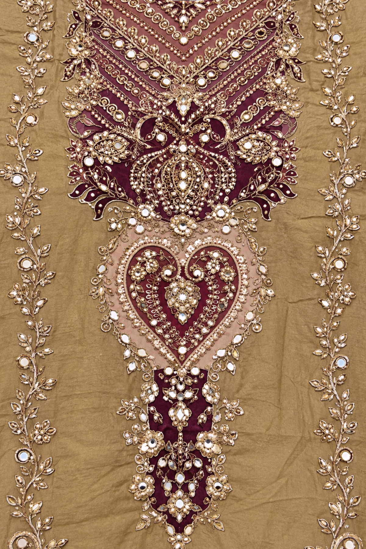 Zehra Karachi Muslin Suit With Aari Work