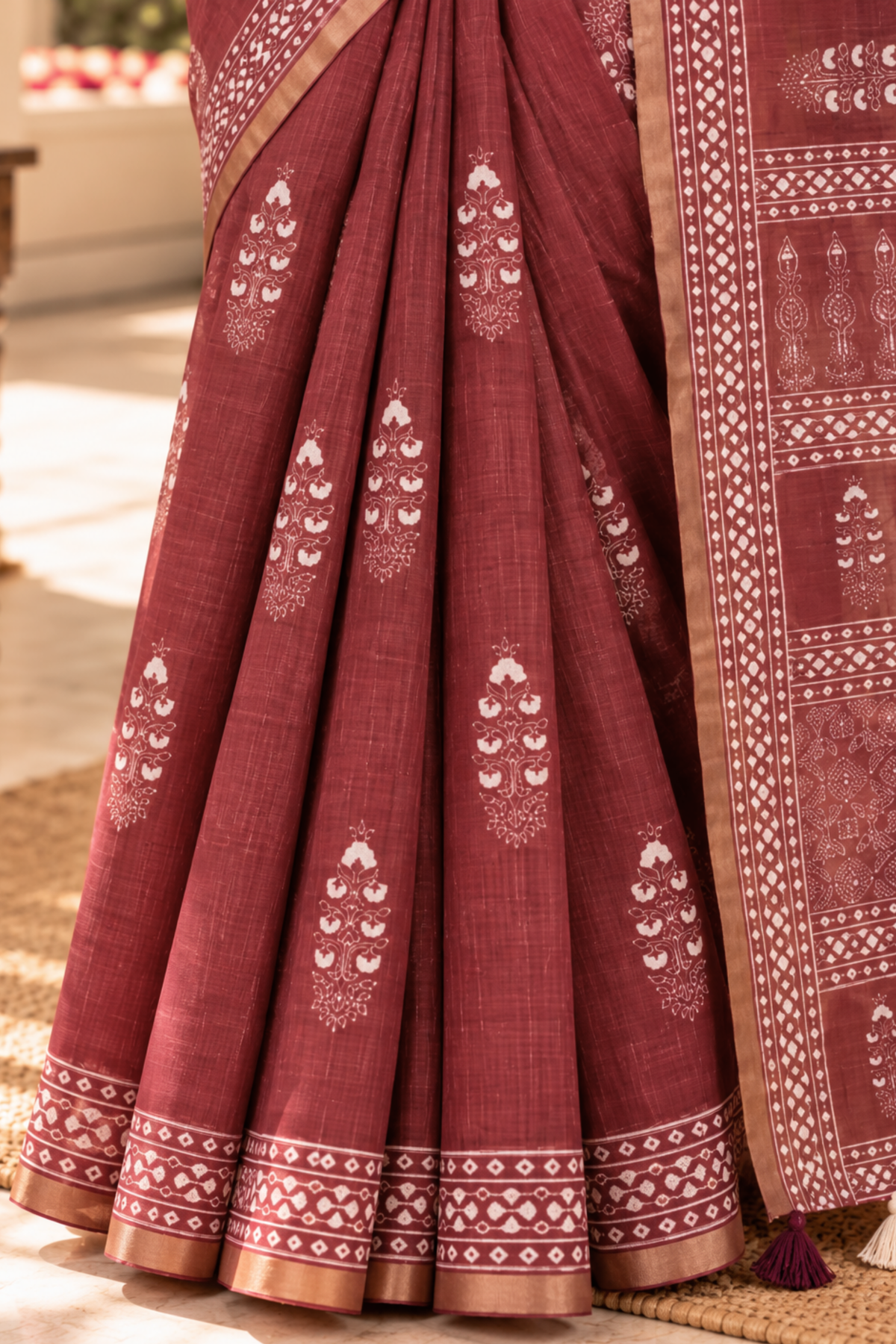 Saumya Printed Saree With 1.5 Mtr Blouse Piece