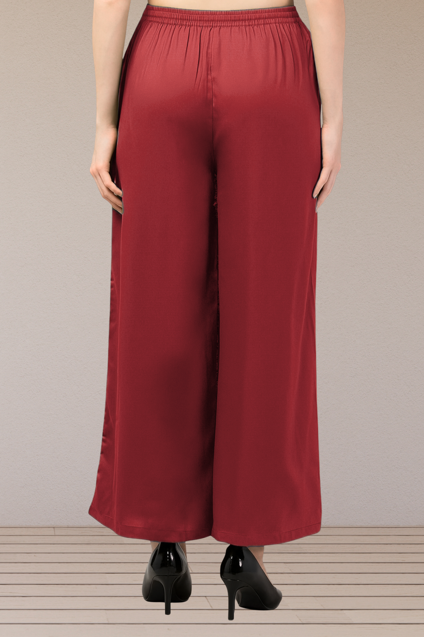 Scarlet Red Flared Palazzo Pant