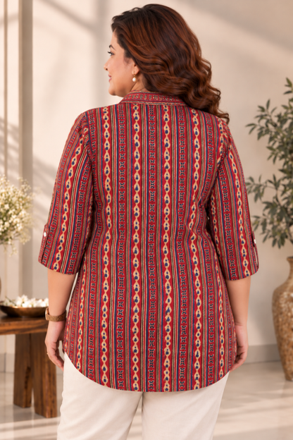 Scarlet Rhythm Printed Festive Shirt