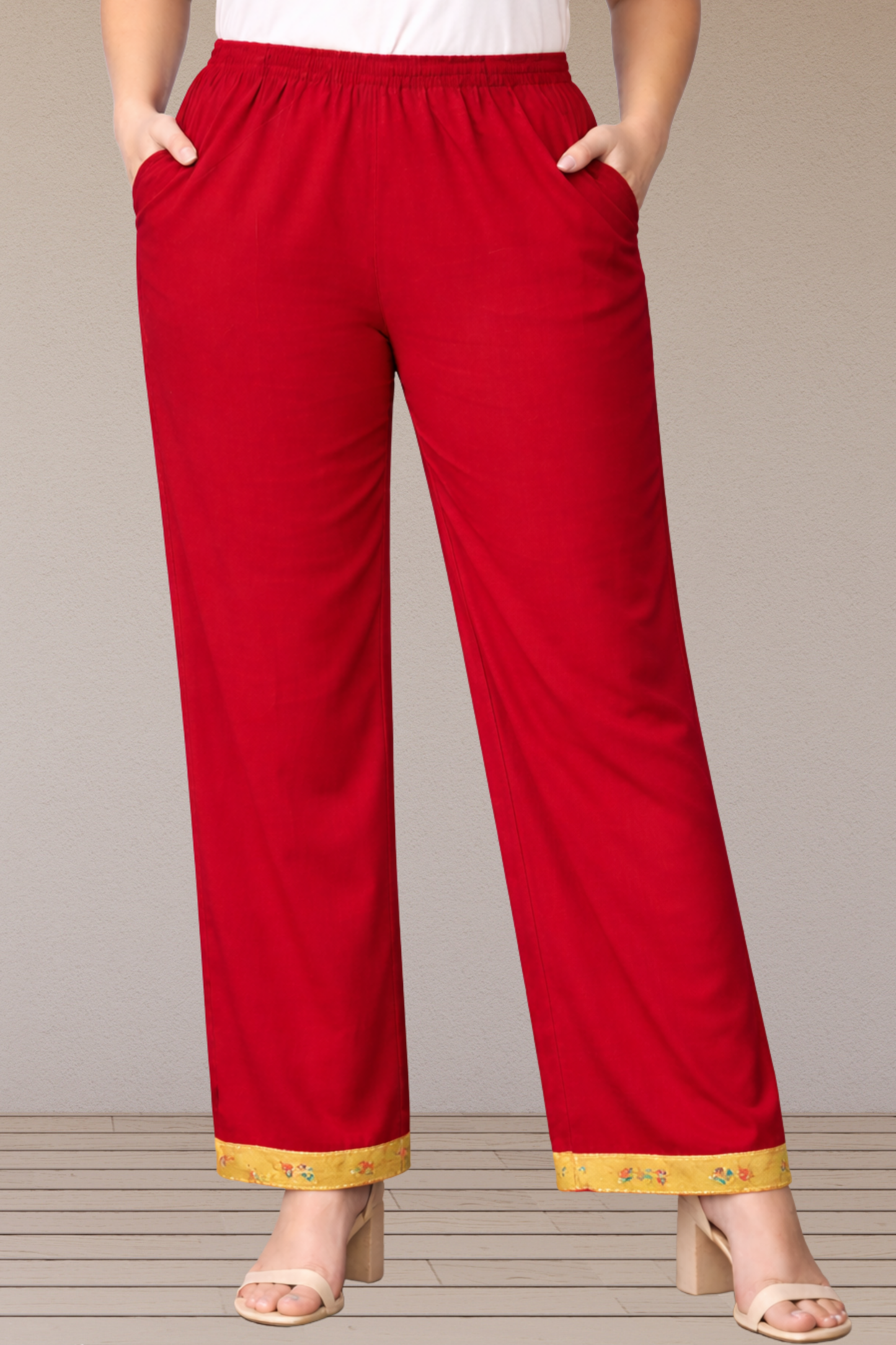 Scarlet Cotton Pant Palazzo