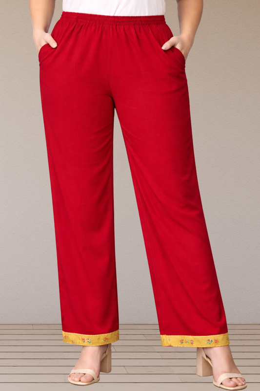 Scarlet Cotton Pant Palazzo