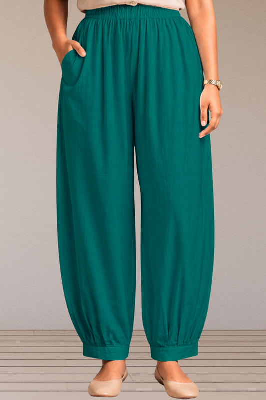 Sea Green Cotton Afghani Pants