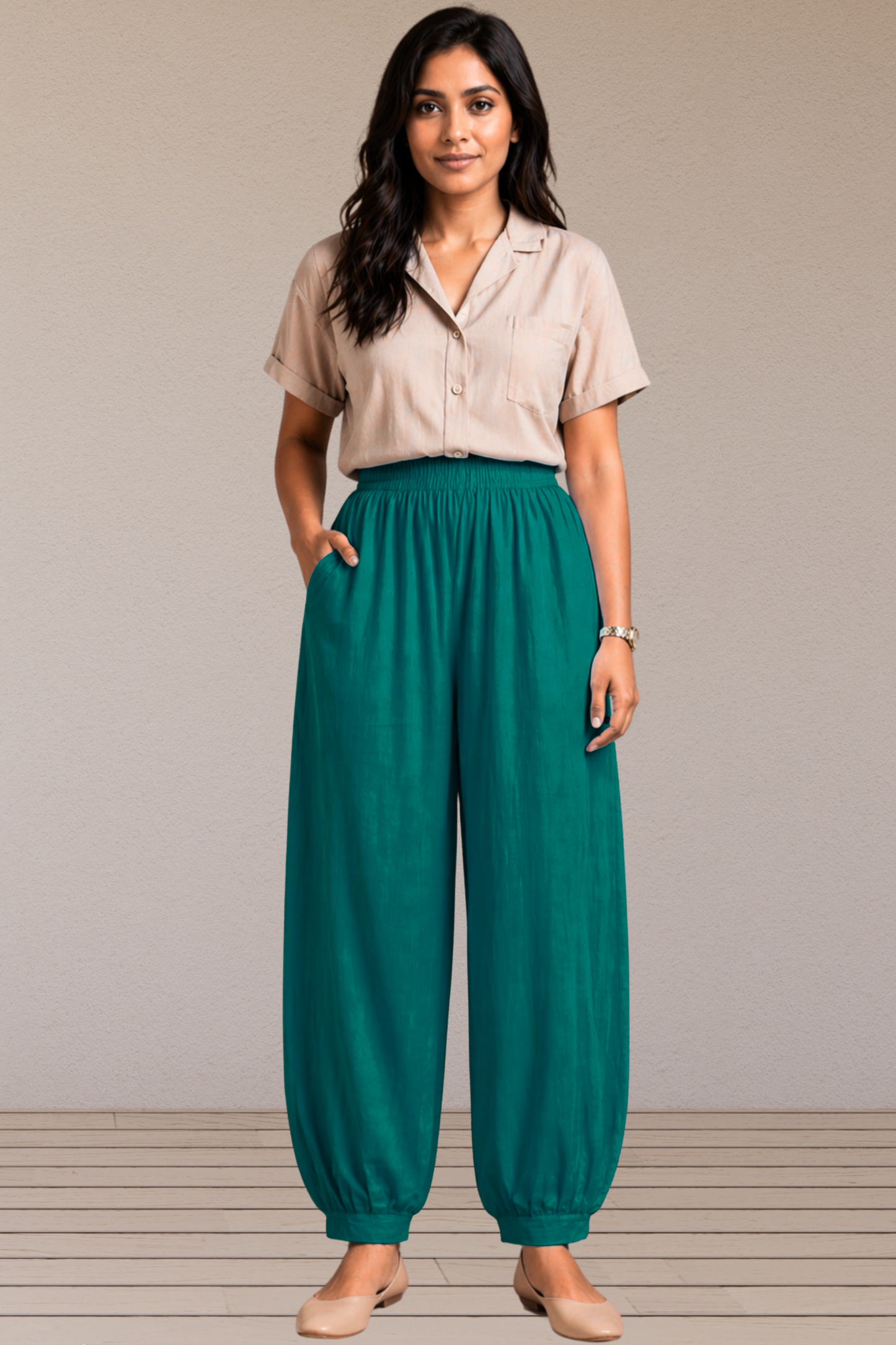 Sea Green Cotton Afghani Pants