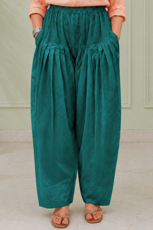Sea Green Cotton Farshi Salwar