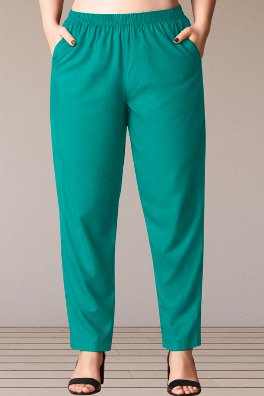 Sea Green Cotton Kurti Pant