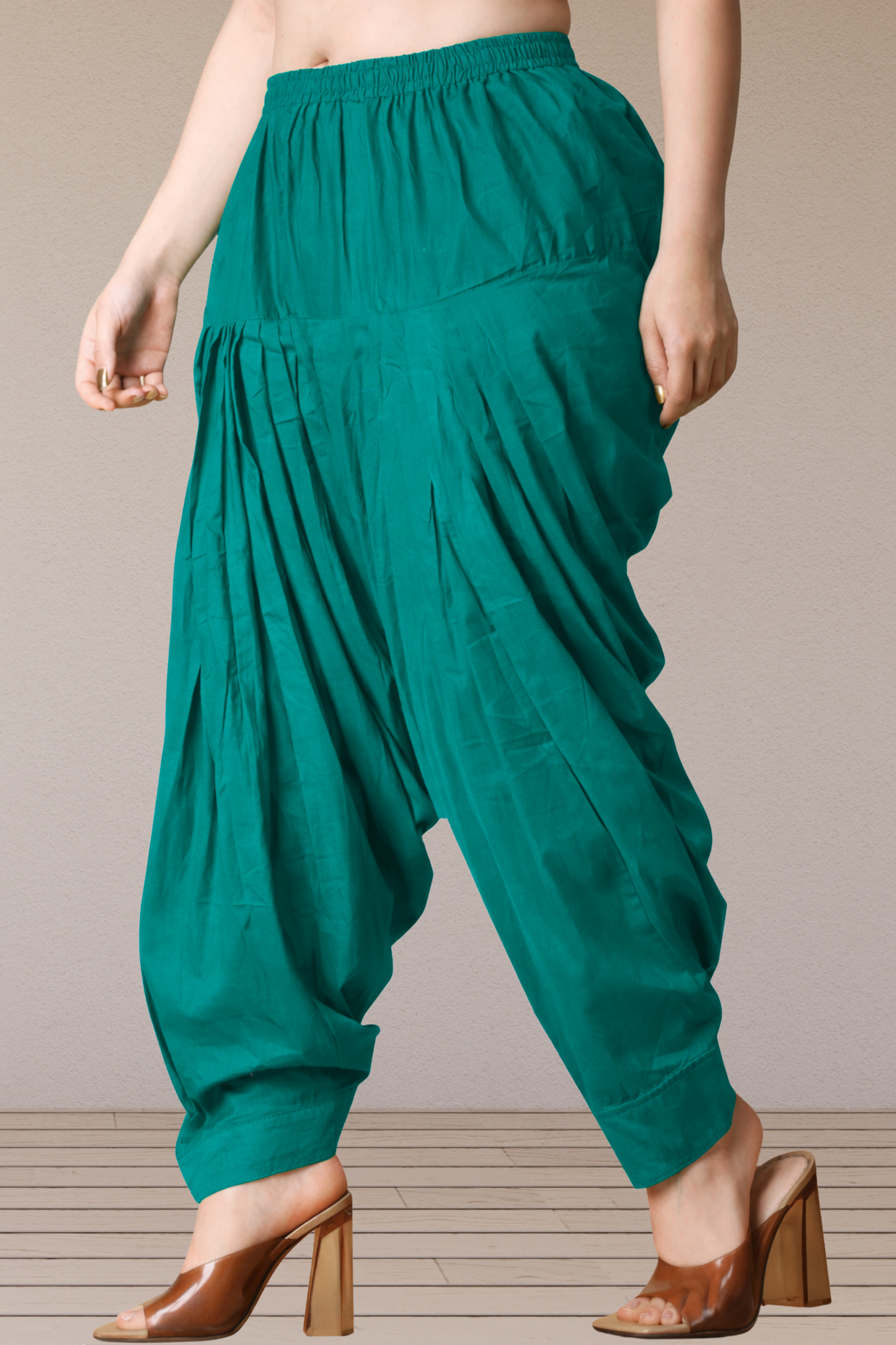 Sea Green Cotton Patiala Salwar