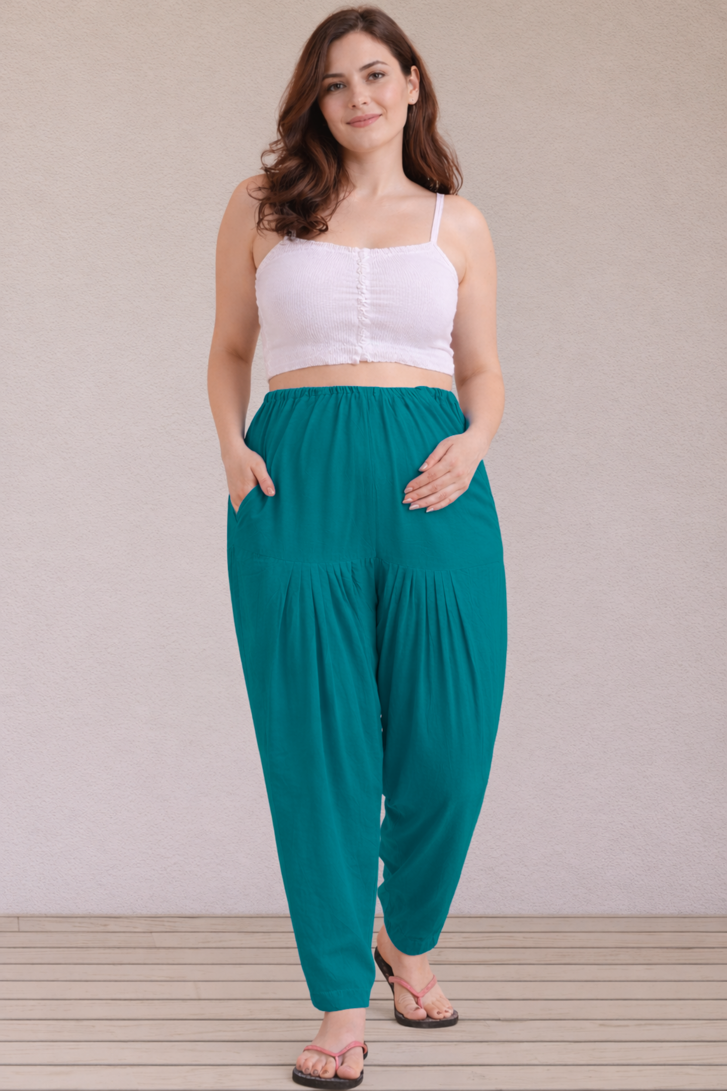 Sea Green Easy Fit Cotton Maternity Salwar