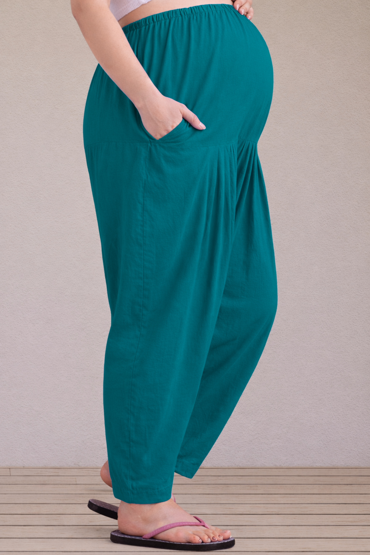 Sea Green Easy Fit Cotton Maternity Salwar