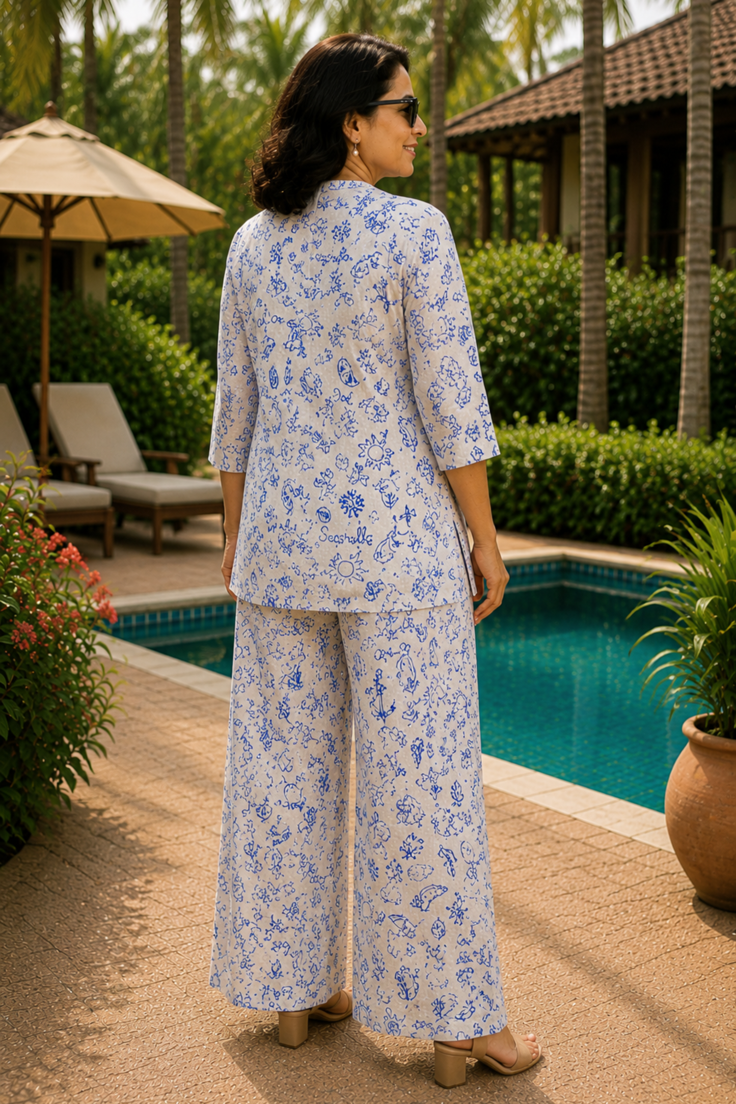 Seaside Sketch Printed Co-ord Set