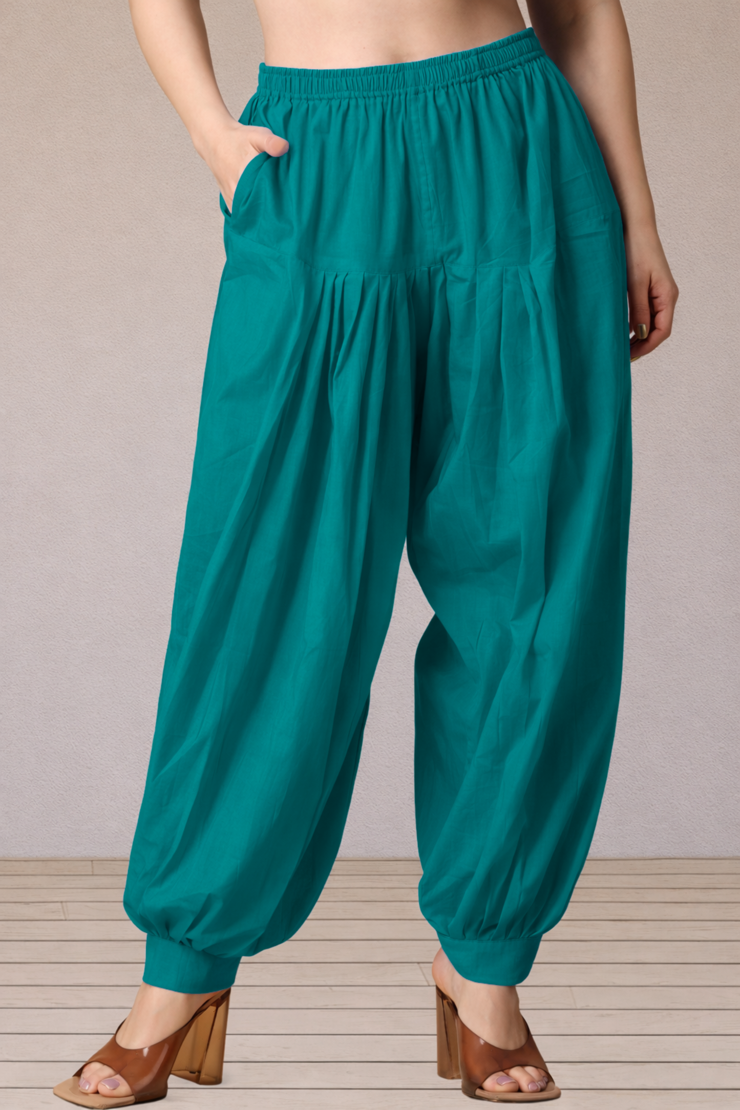 See Green Cotton Afghani Salwar