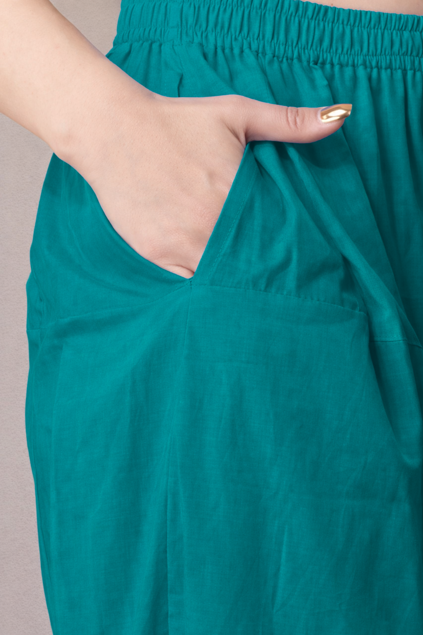 See Green Cotton Afghani Salwar