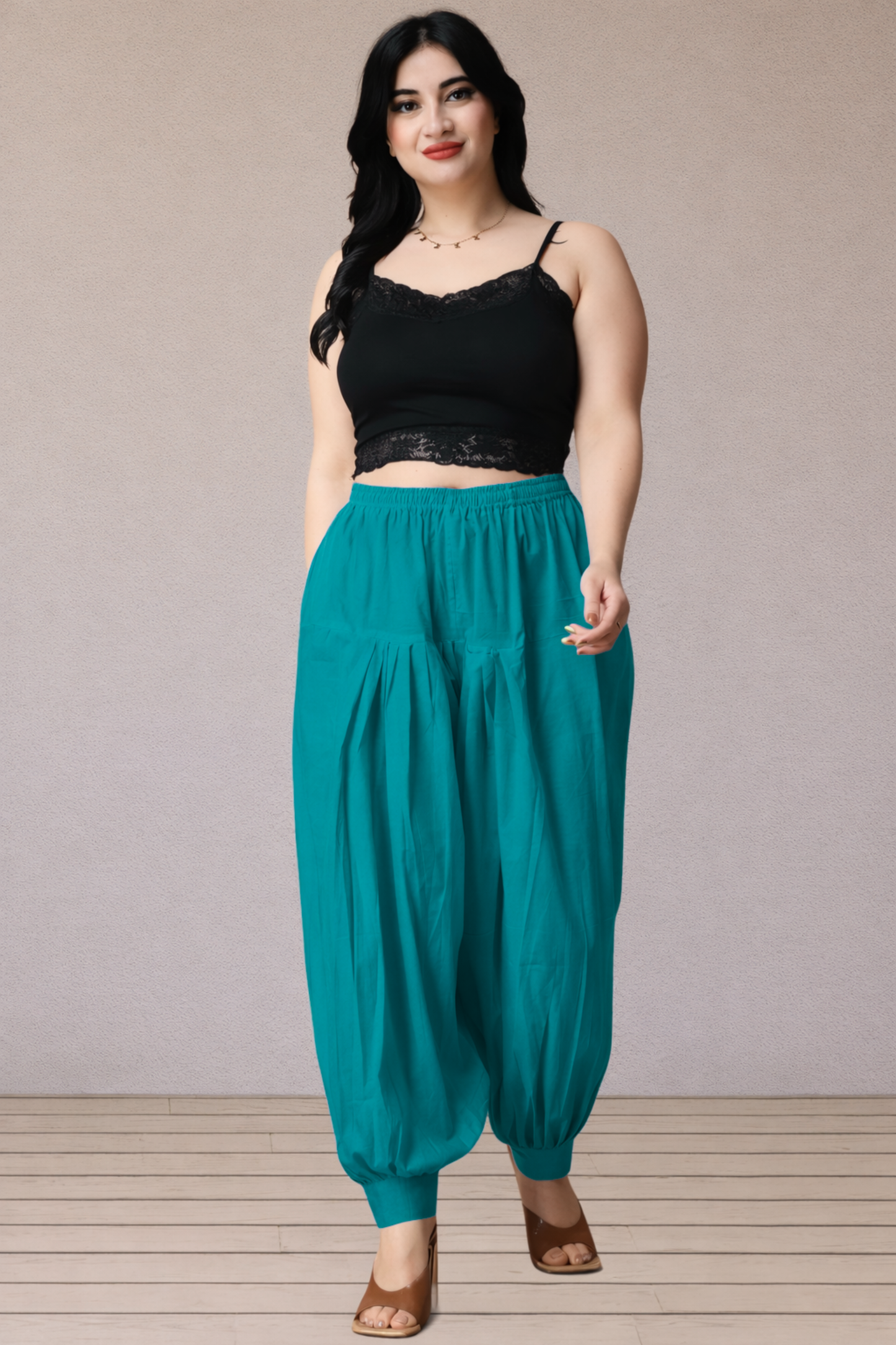 See Green Cotton Afghani Salwar