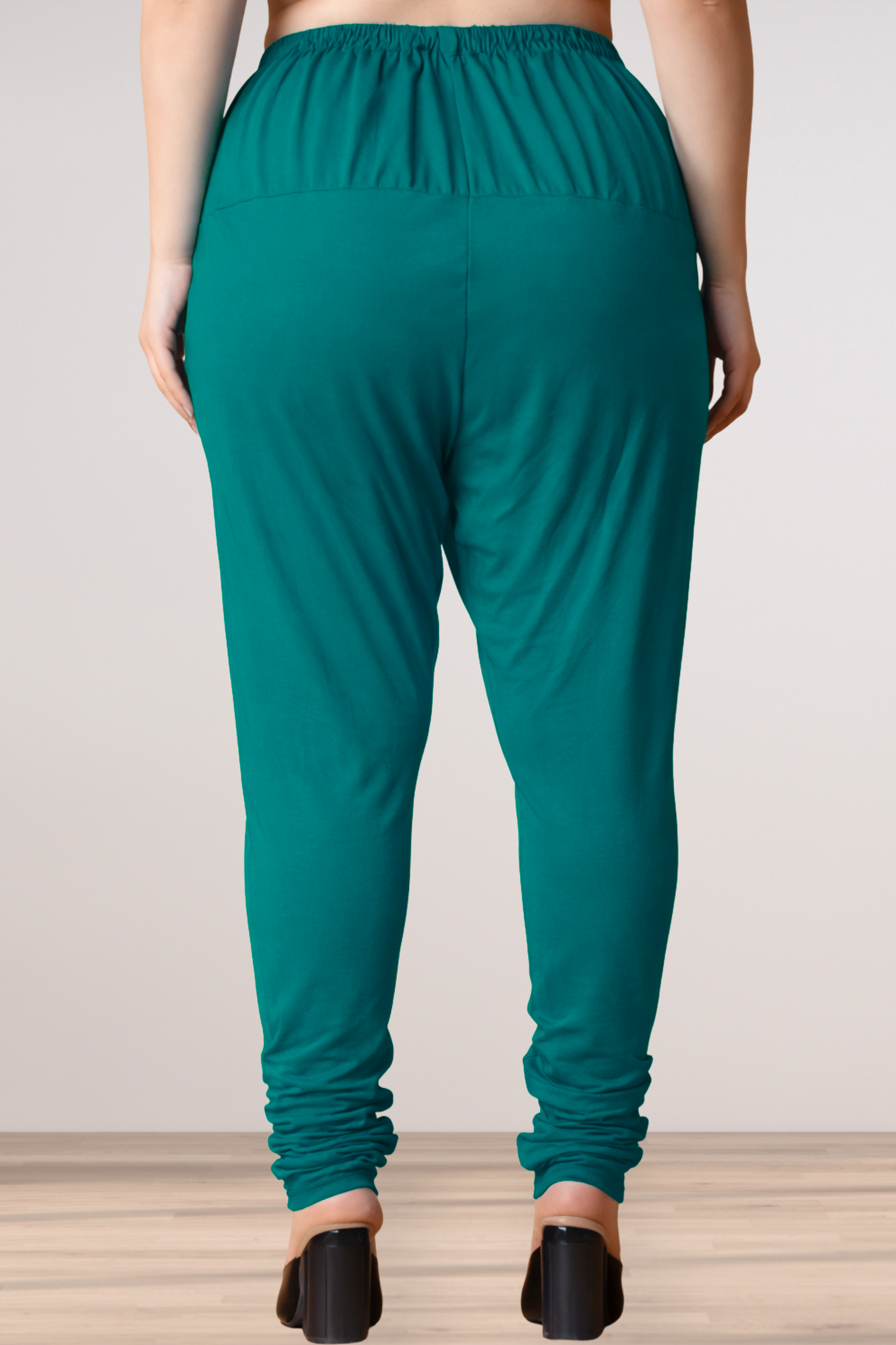 See Green Cotton Churidar Pants