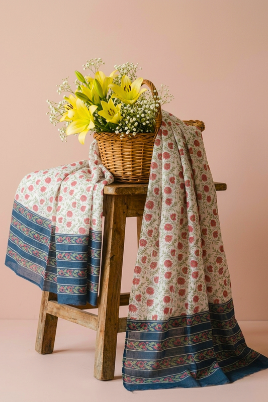 Serene White Cotton Dupatta