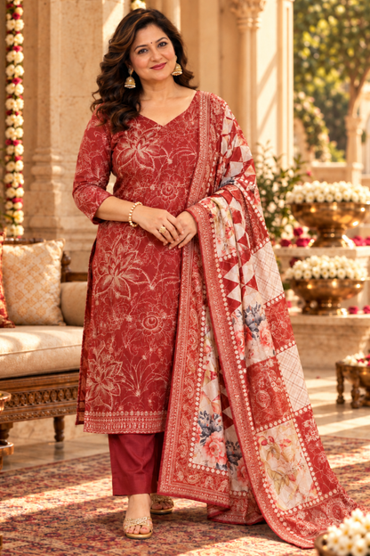Shaahi Mehek Floral Suit Set