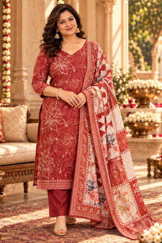 Shaahi Mehek Floral Suit Set