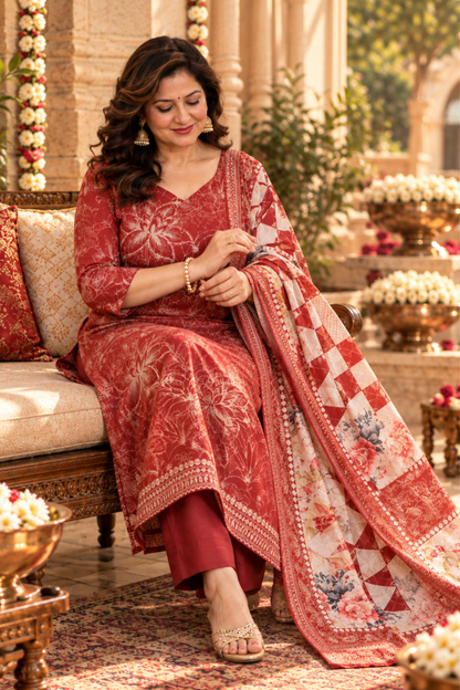 Shaahi Mehek Floral Suit Set