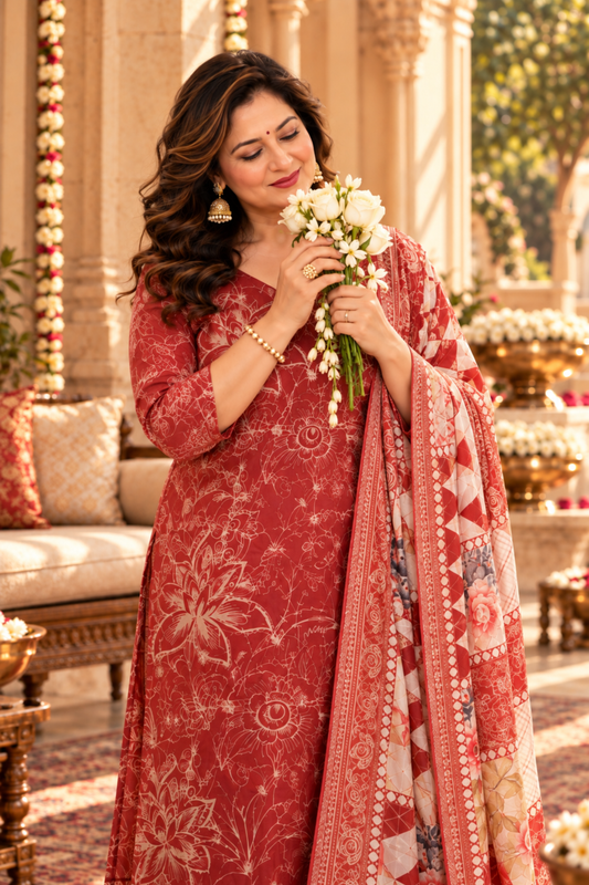 Shaahi Mehek Floral Suit Set
