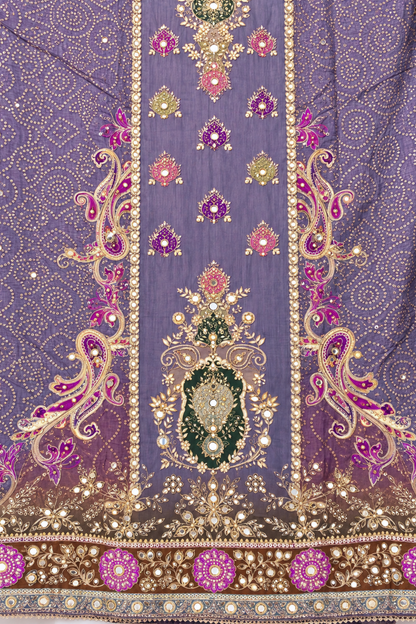 Shabana Karachi Muslin Suit With Aari Work