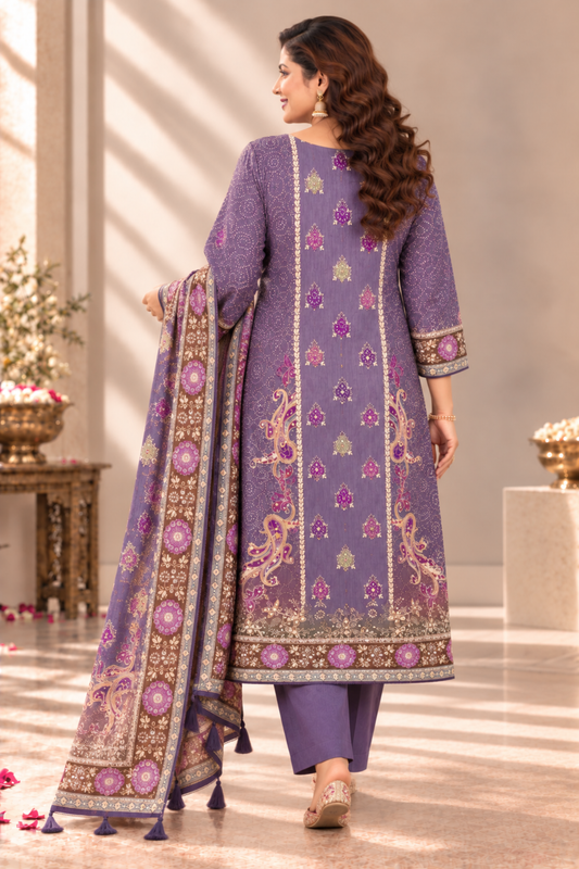 Shabana Karachi Muslin Suit With Aari Work