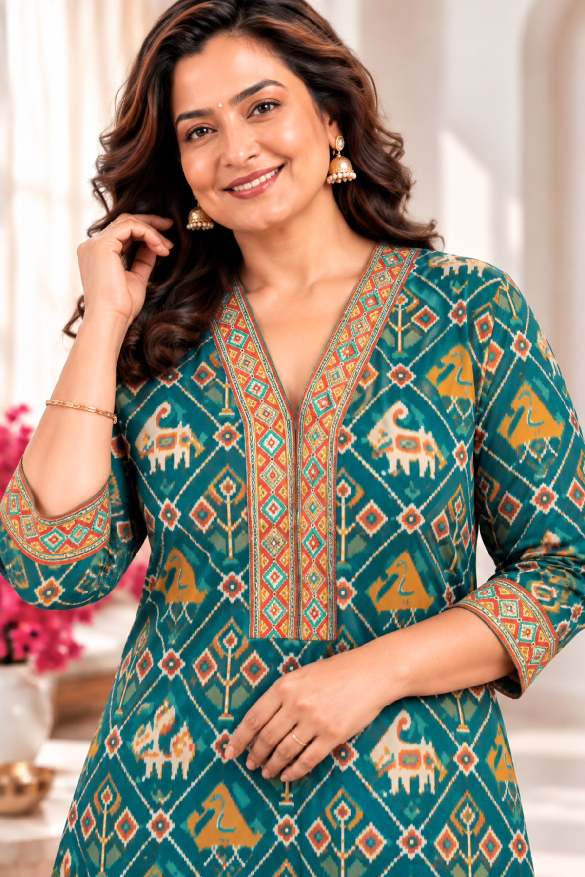 Mor Pankh A-line Kurta With Afghani Pants