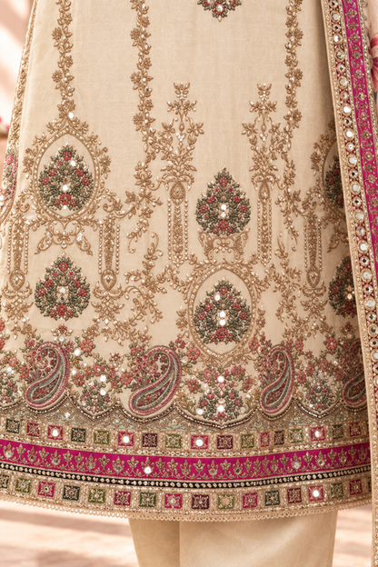 Sitara Gul Karachi Muslin Suit With Aari Work