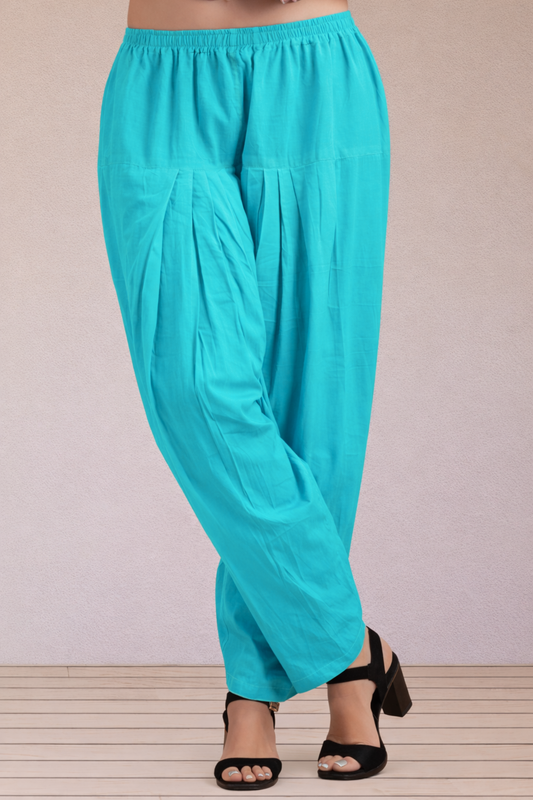 Sky Blue Easy Fit Cotton Salwar