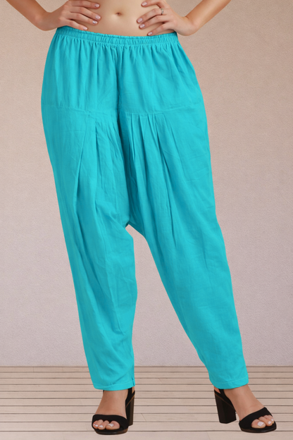 Sky Blue Easy Fit Cotton Salwar