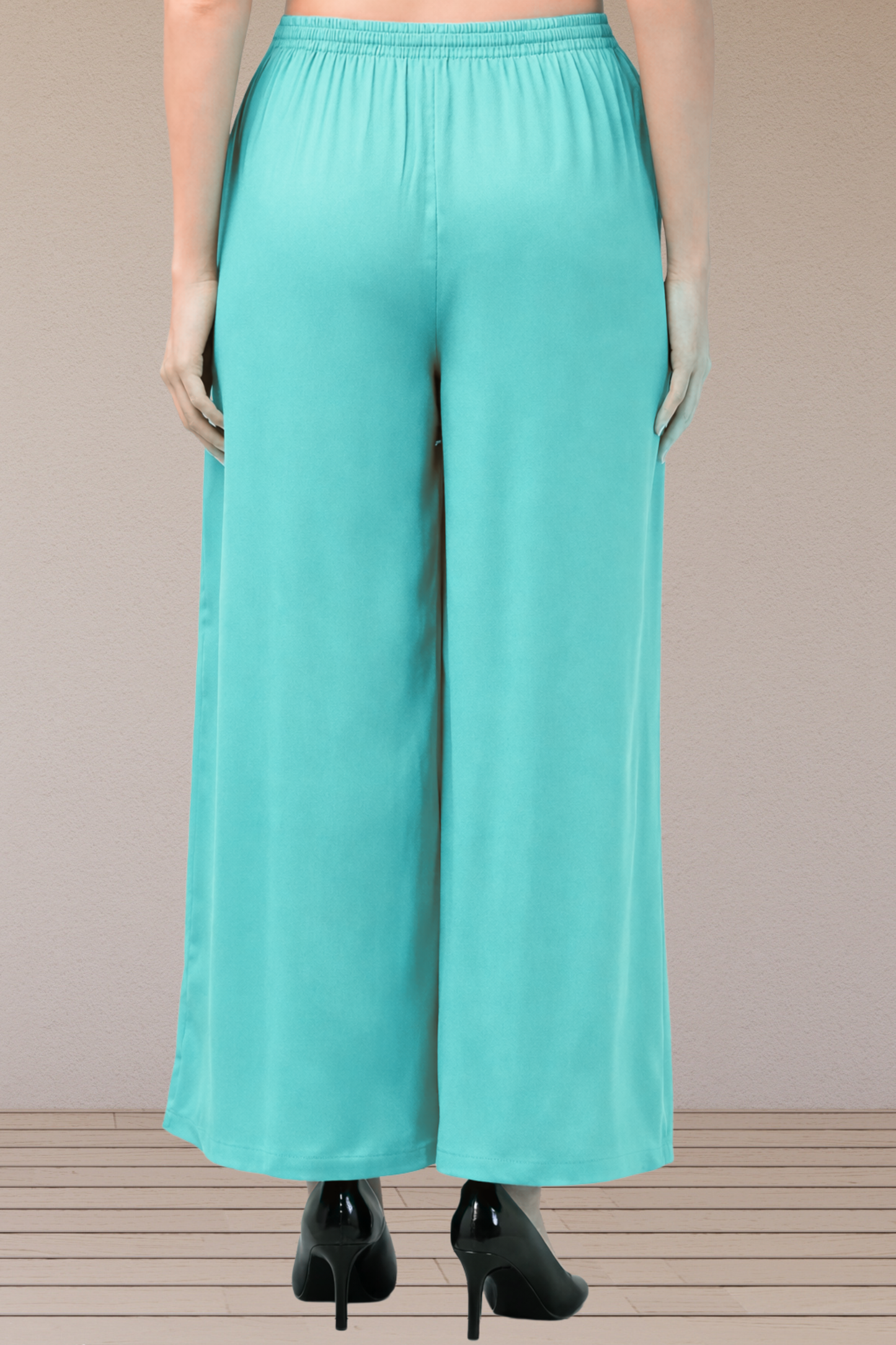 Sky Blue Flared Palazzo Pant