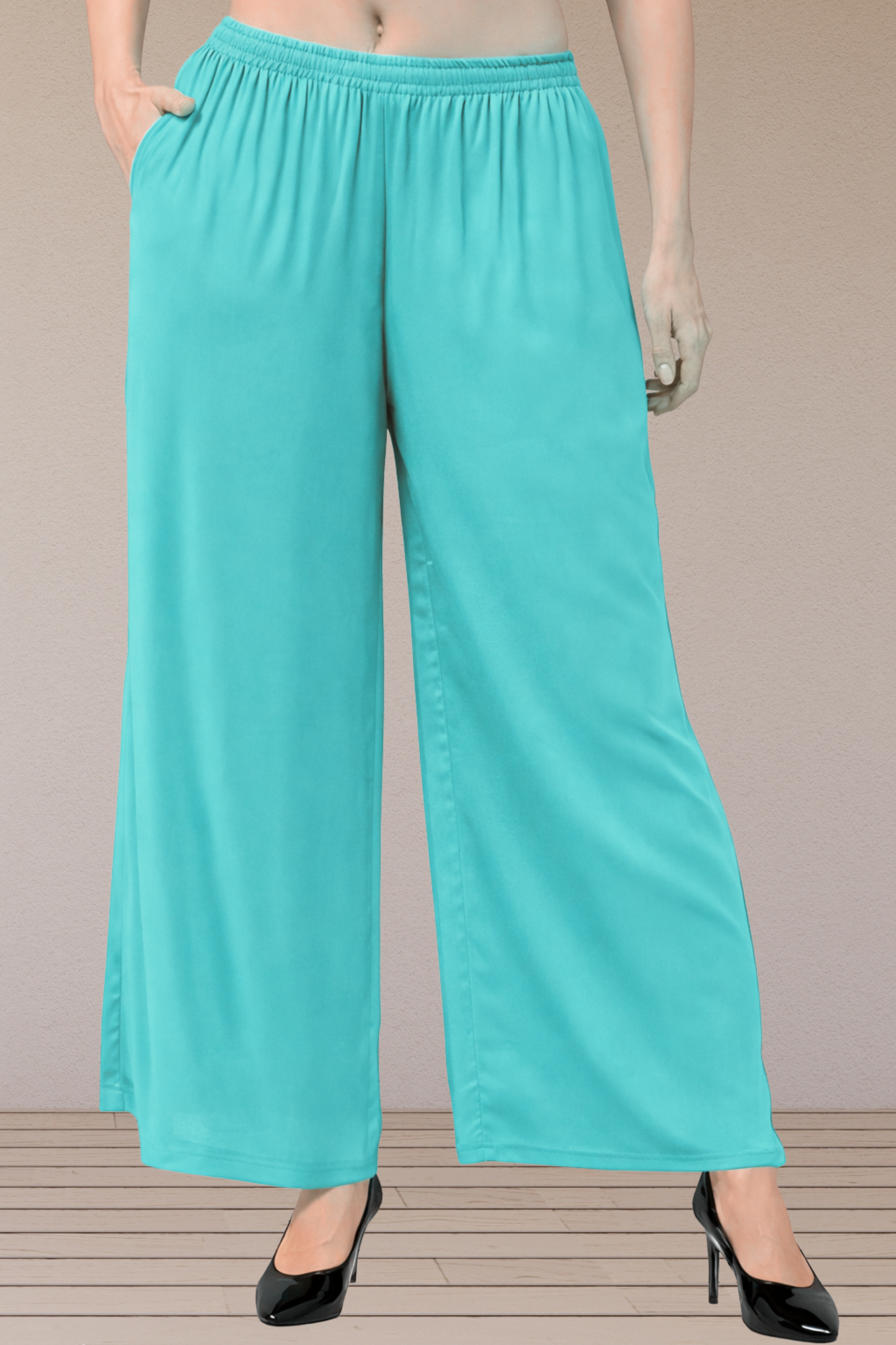 Sky Blue Flared Palazzo Pant