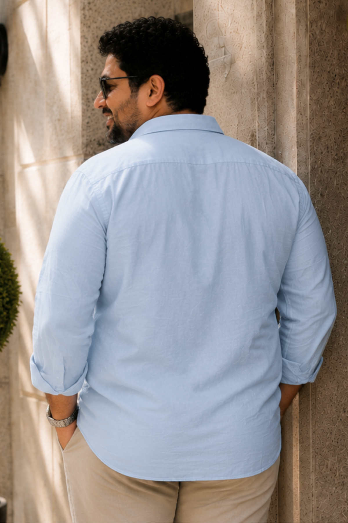 Sky Blue Poplin Cotton Shirt