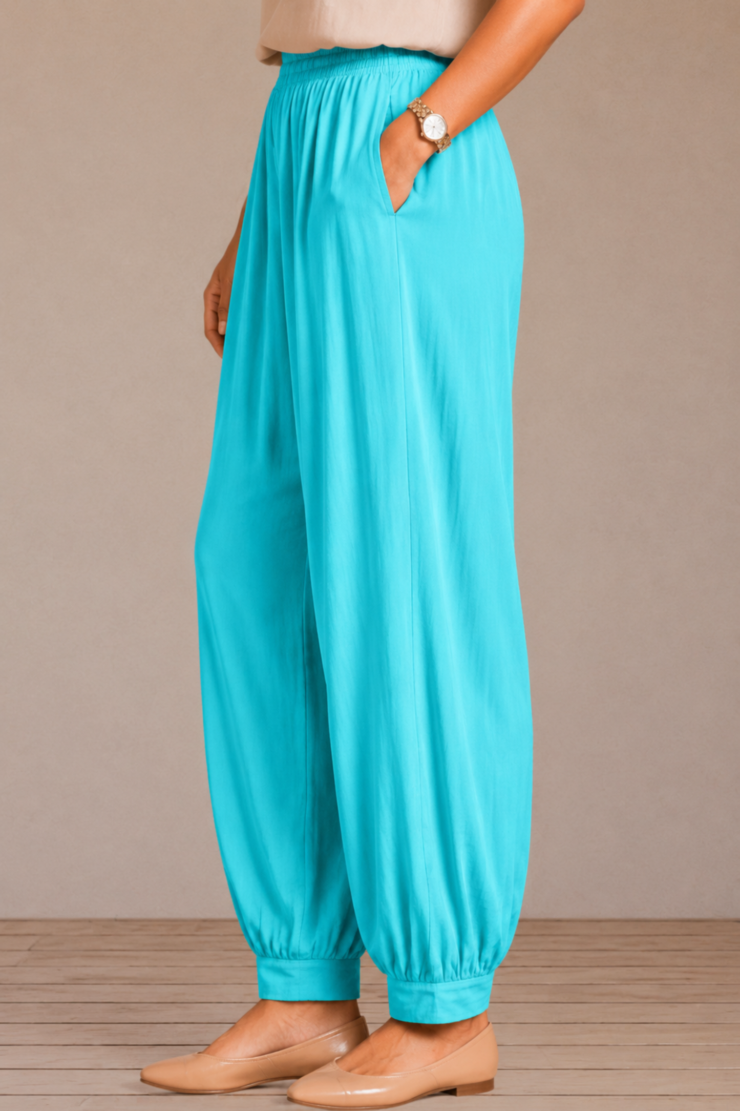 Sky Blue Rayon Afghani Pants