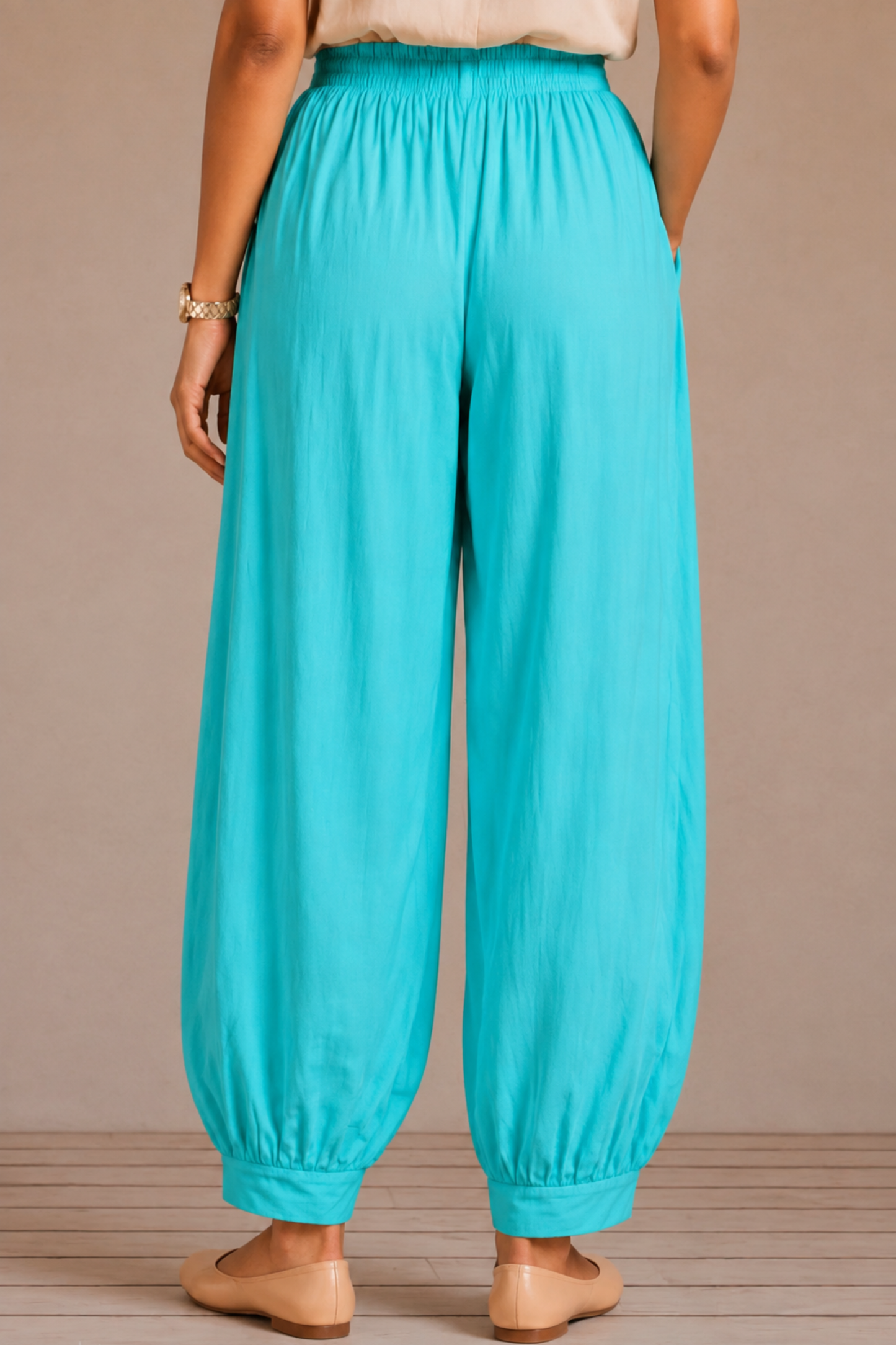Sky Blue Rayon Afghani Pants