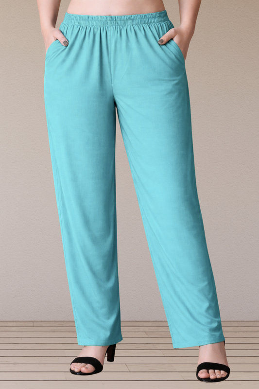 Sky Blue Rayon Kurti Pant