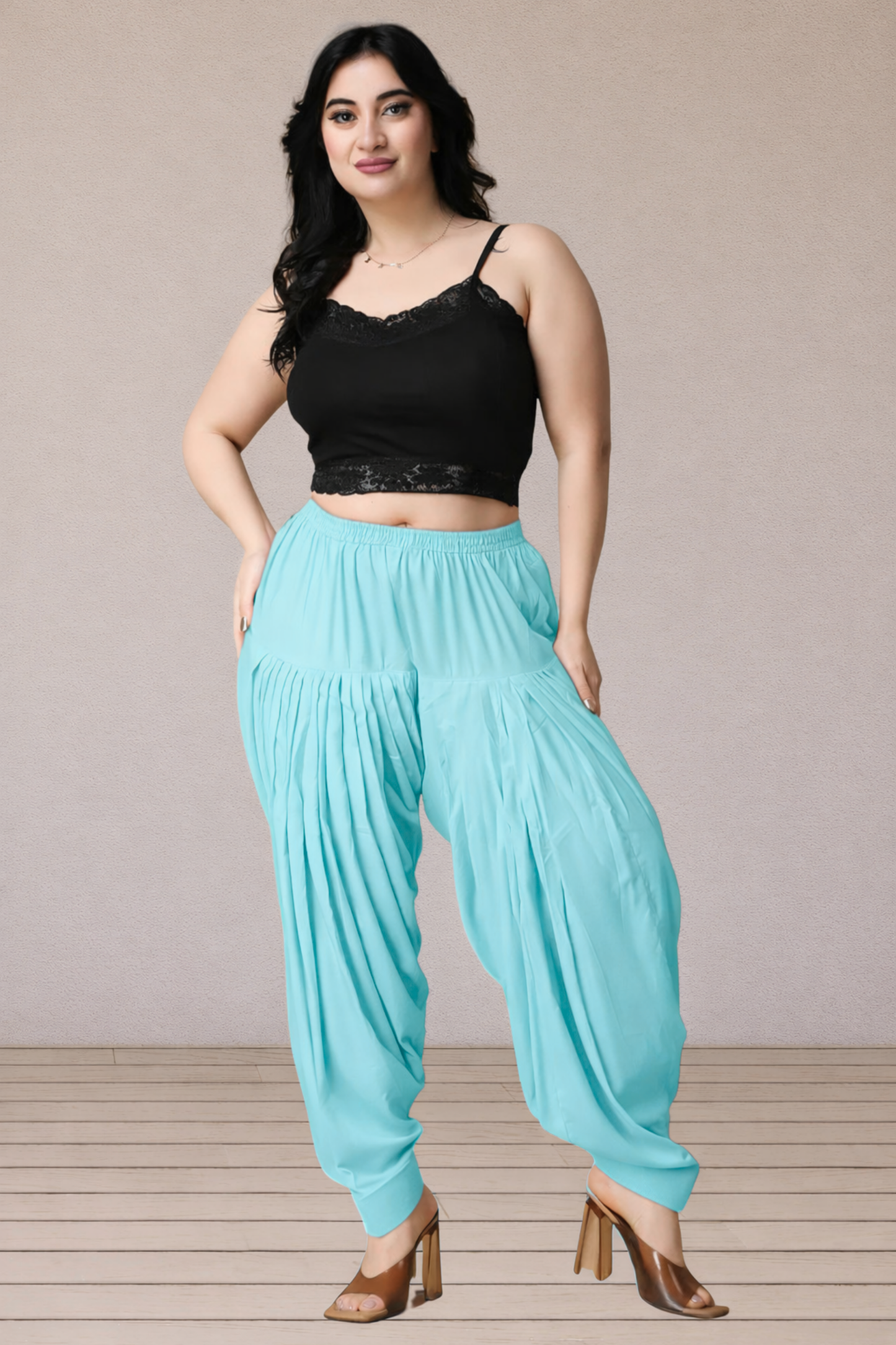 Sky Blue Rayon Patiala Salwar