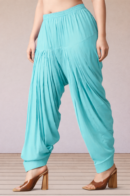 Sky Blue Rayon Patiala Salwar