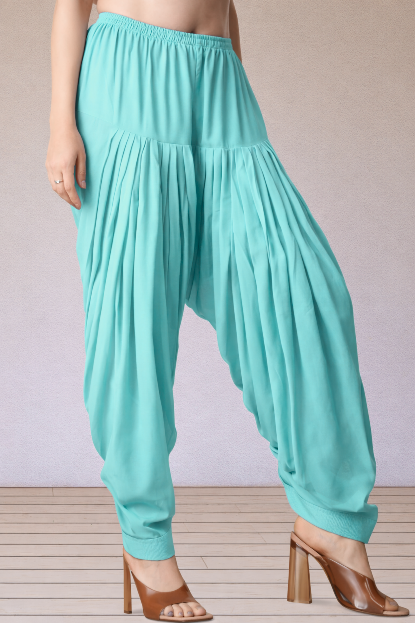 Sky Blue Rayon Patiala Salwar