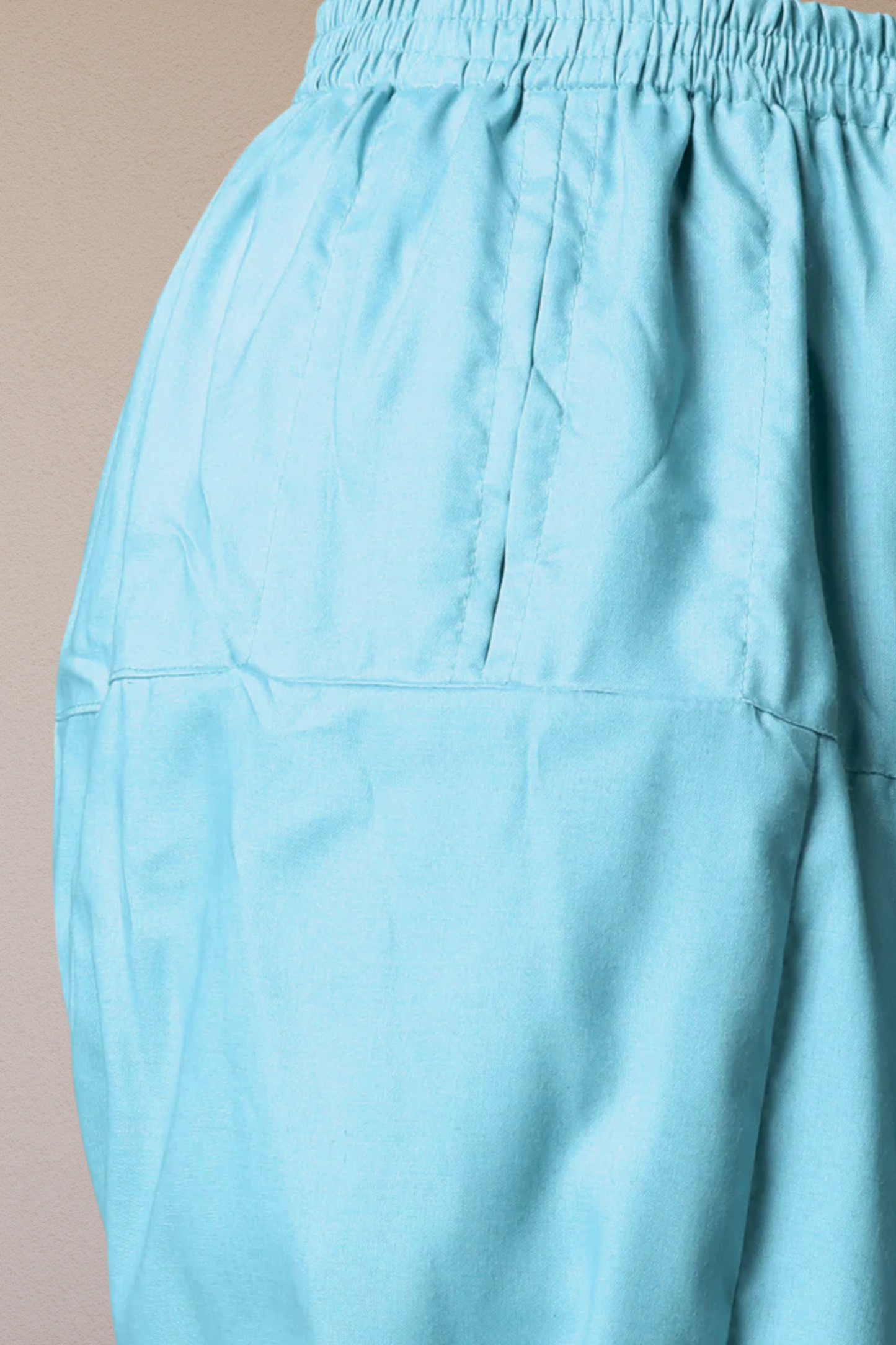 Sky Blue Rayon Pleated Salwar