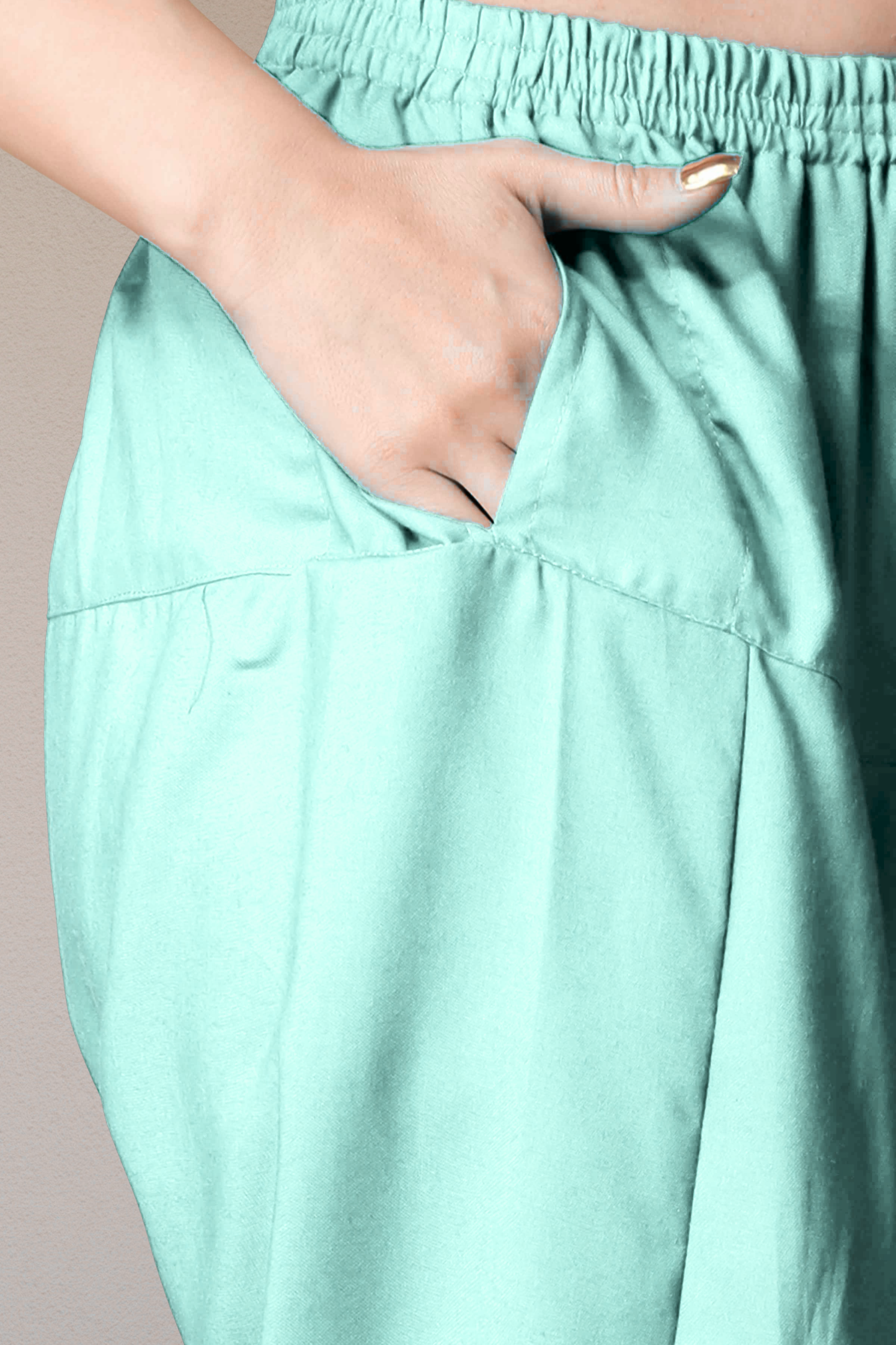 Sky Blue Straight Rayon Salwar Pants