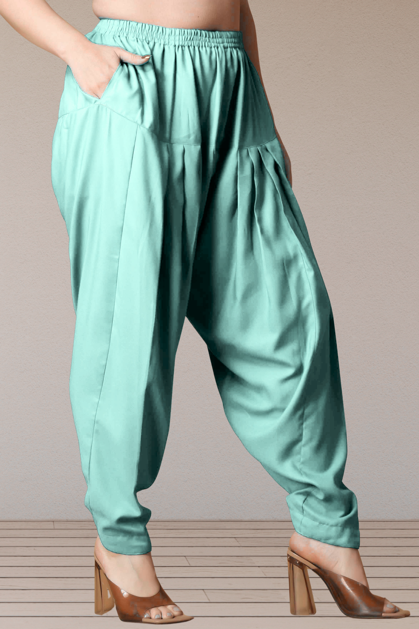 Sky Blue Straight Rayon Salwar Pants
