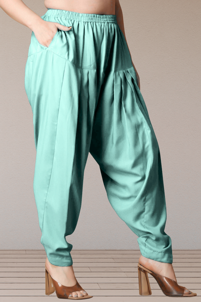 Sky Blue Straight Rayon Salwar Pants