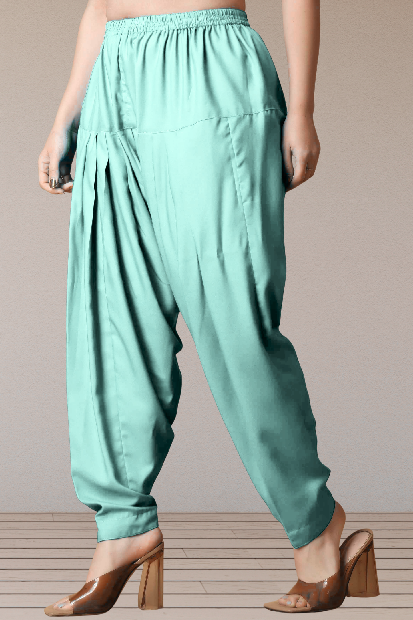 Sky Blue Straight Rayon Salwar Pants