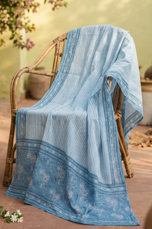 Sky Stripe Cotton Dupatta