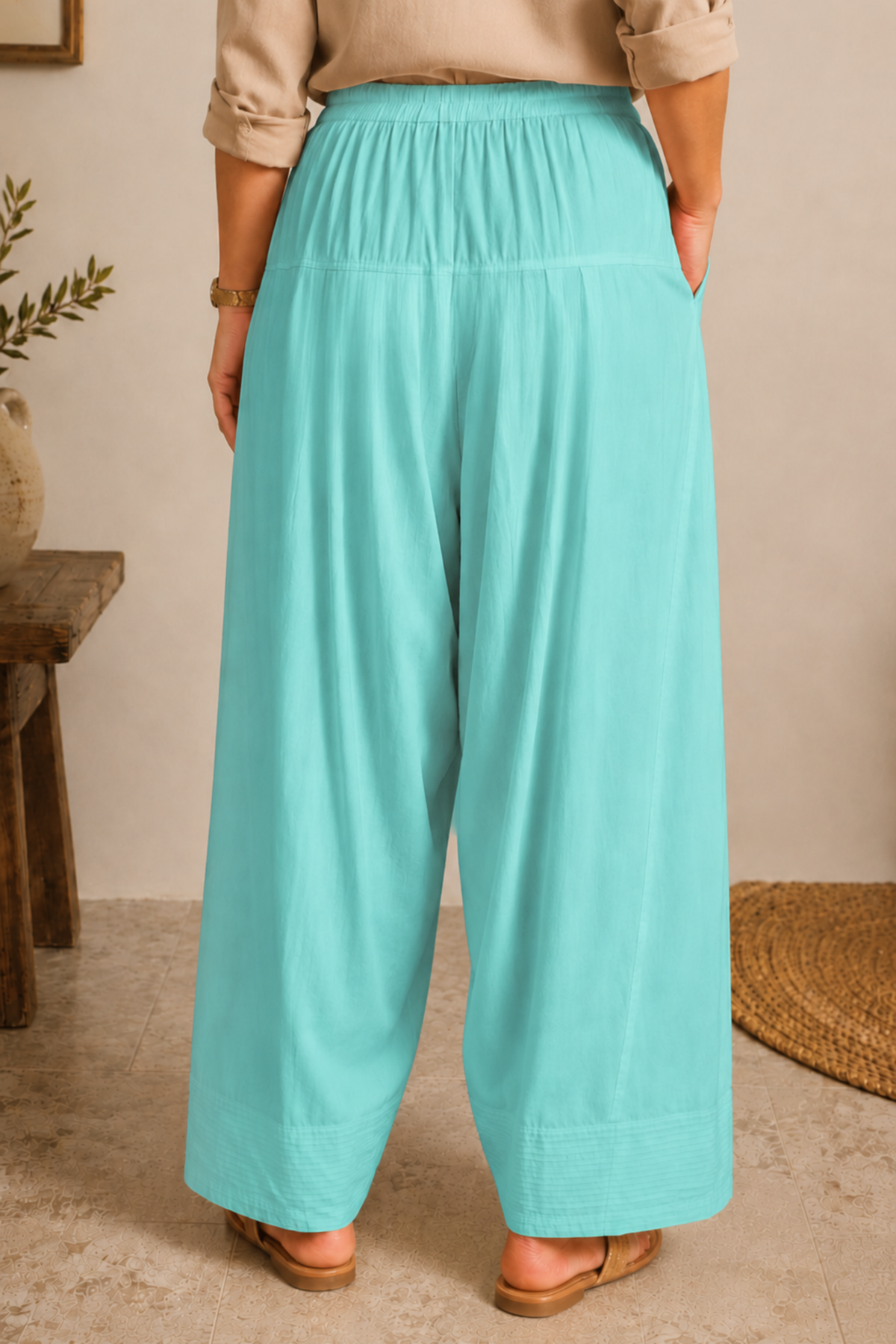 Sky Blue Rayon Farshi Salwar
